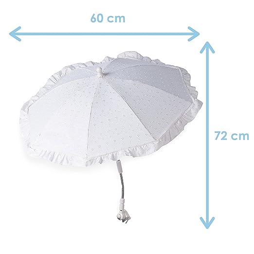 white pram parasol