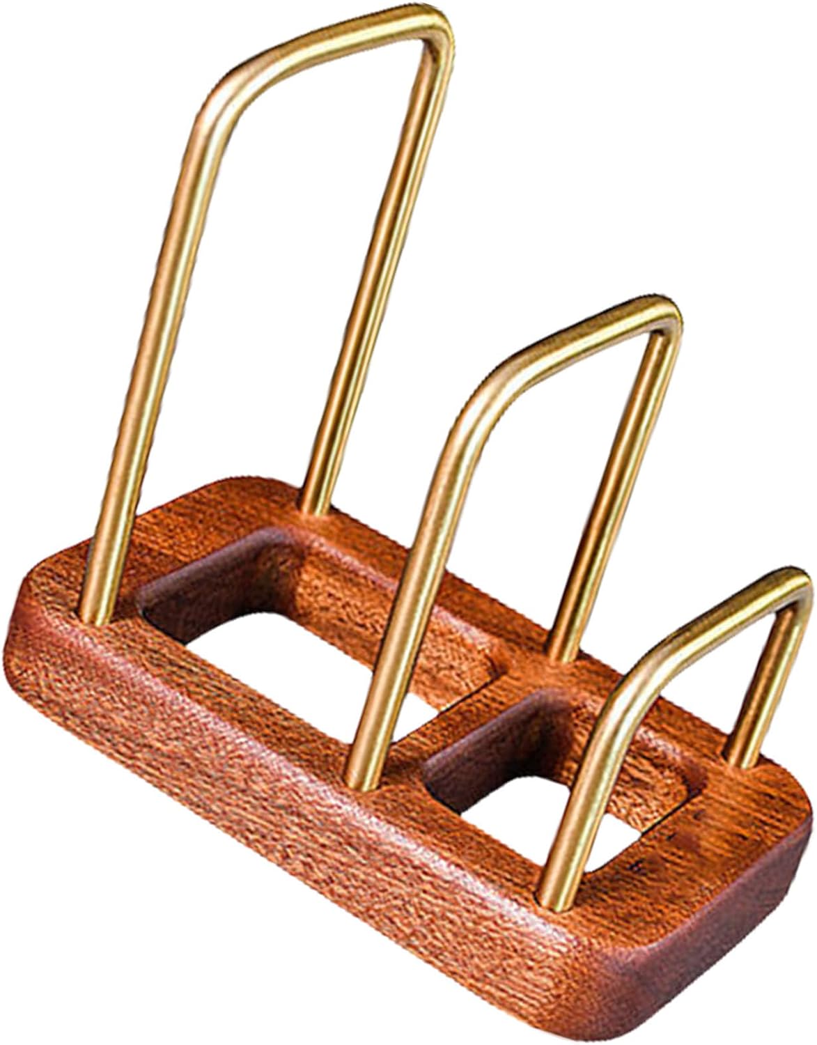 Vertical Wooden Kitchen Organiser Rack for Plates Trays Pans Space Saving Cutting Board Storage Stand with Wood Base Space Saving Pan Storage Organiser