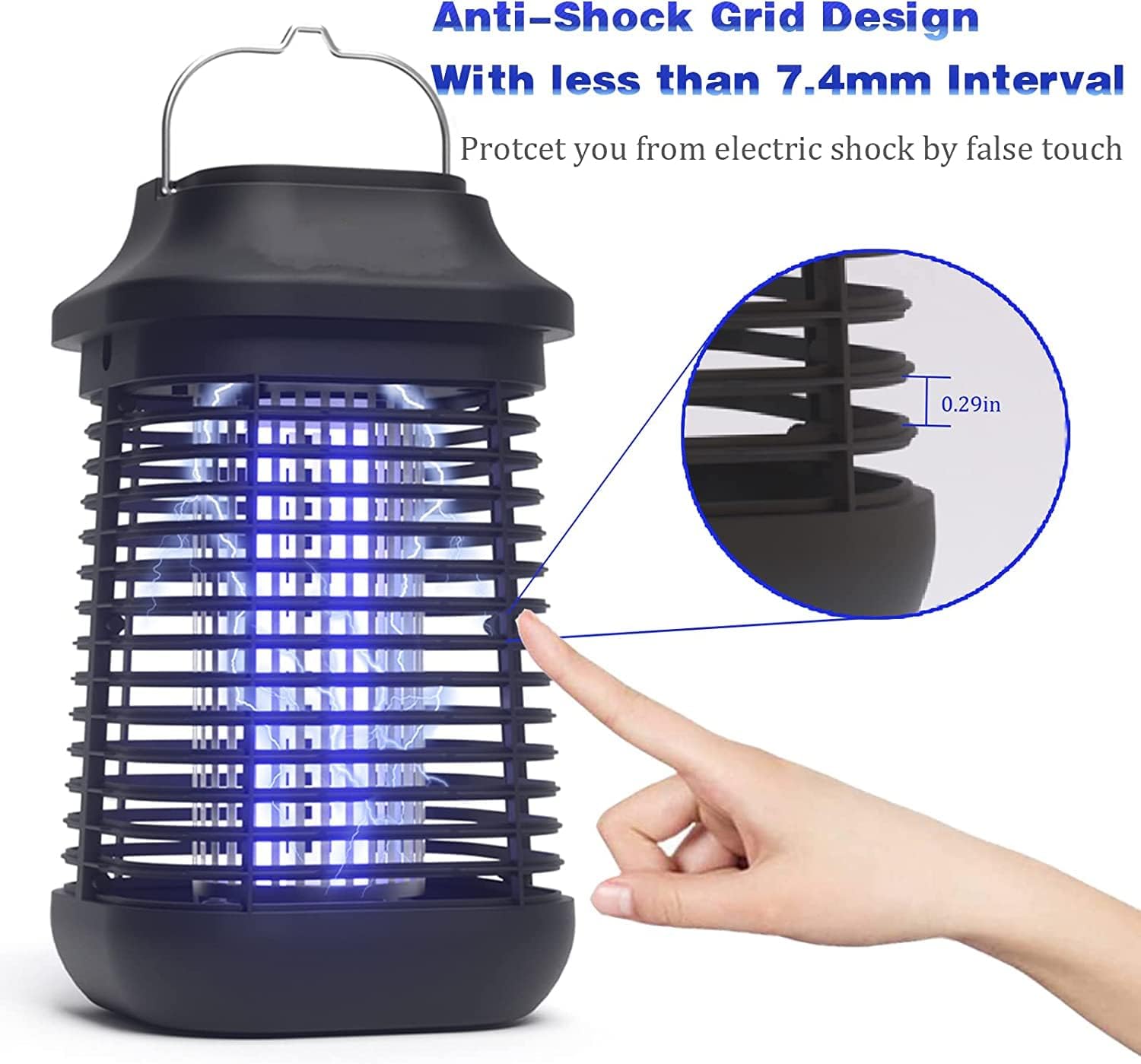Bug Zapper,2 in 1 Bug Zapper Indoor,High Powered Waterproof Mosquito Zapper for Outdoor and Indoor,4200V Electronic Mosquito Trap for Home, Garden