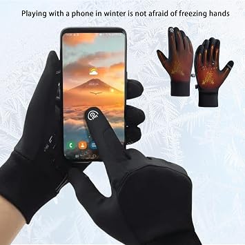 Thermal Gloves Anti Slip Touch Screen Gloves,Winter Waterproof Ladies Gloves,Mens Driving Gloves,warm Winter Gloves,Outdoor Sports Gloves,Anti-slip Screen Touch Gloves,Touchscreen Thermal Winter Glove