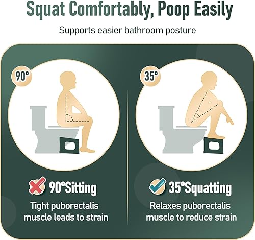 Miniatura 5 de Taburete de inodoro de bambú reversible, ajuste de altura de 7 pulgadas y 9 pulgadas, adecuado para adultos y niños, desde sentado hasta posición de