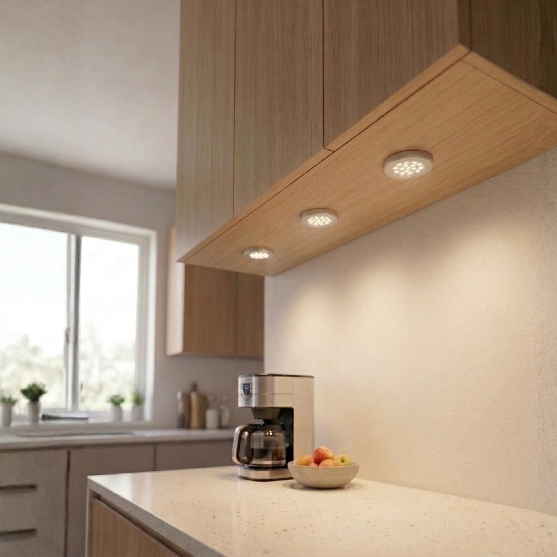 kalb | focos LED cocina bajo mueble Orbis set 3 12V 4000K gris plata con transformador focos empotrables mueble iluminación encimera 70 mm