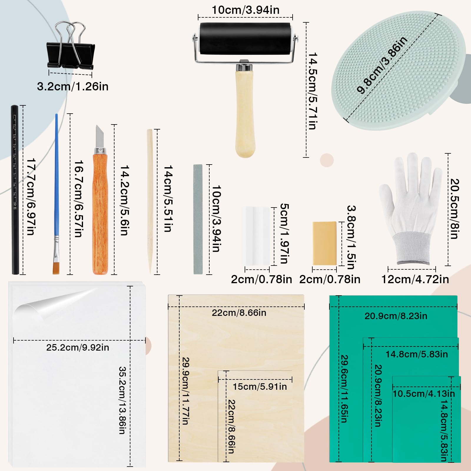 Set Di Coltelli Per Intaglio Leopacat - 12 Lame Per Linoleum E Legno - Foto 8