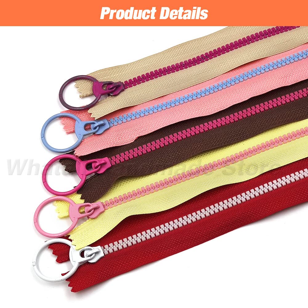 5-50 Pz # 3 Cerniere in Resina Cerniera con Cerniera ad Anello Estremità Chiusa Per Artigianato Portafoglio Borsa Tasca Borse da Cucito Scarpe Abbigliamento Accessori-Coffee Rose,20cm,50pcs