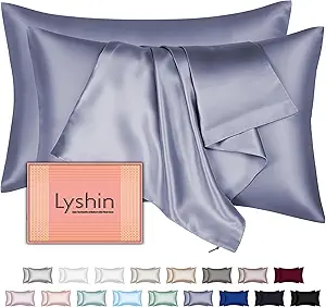 Mulberry Silk Pillow Cases 2 Pack King Size 20x36 Inches with Hidden Zipper, Ultra Smooth and Soft Breathable Cooling Silk Satin Pillowcase Set of 2, Better for Hair and Skin, Gifts for Women Men