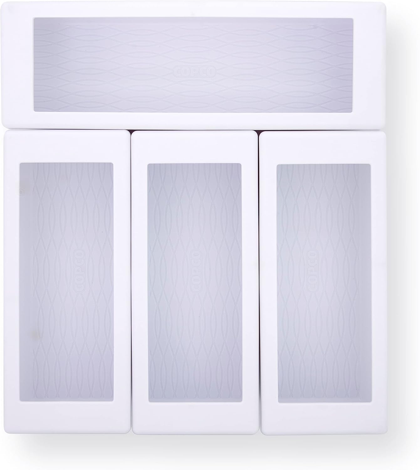 Copco White Set of 4 Storage Bag Organizers for Disposable or Reusable Gallon, Quart, Snack, and Sandwhich bags with Removable Lid - Image 8