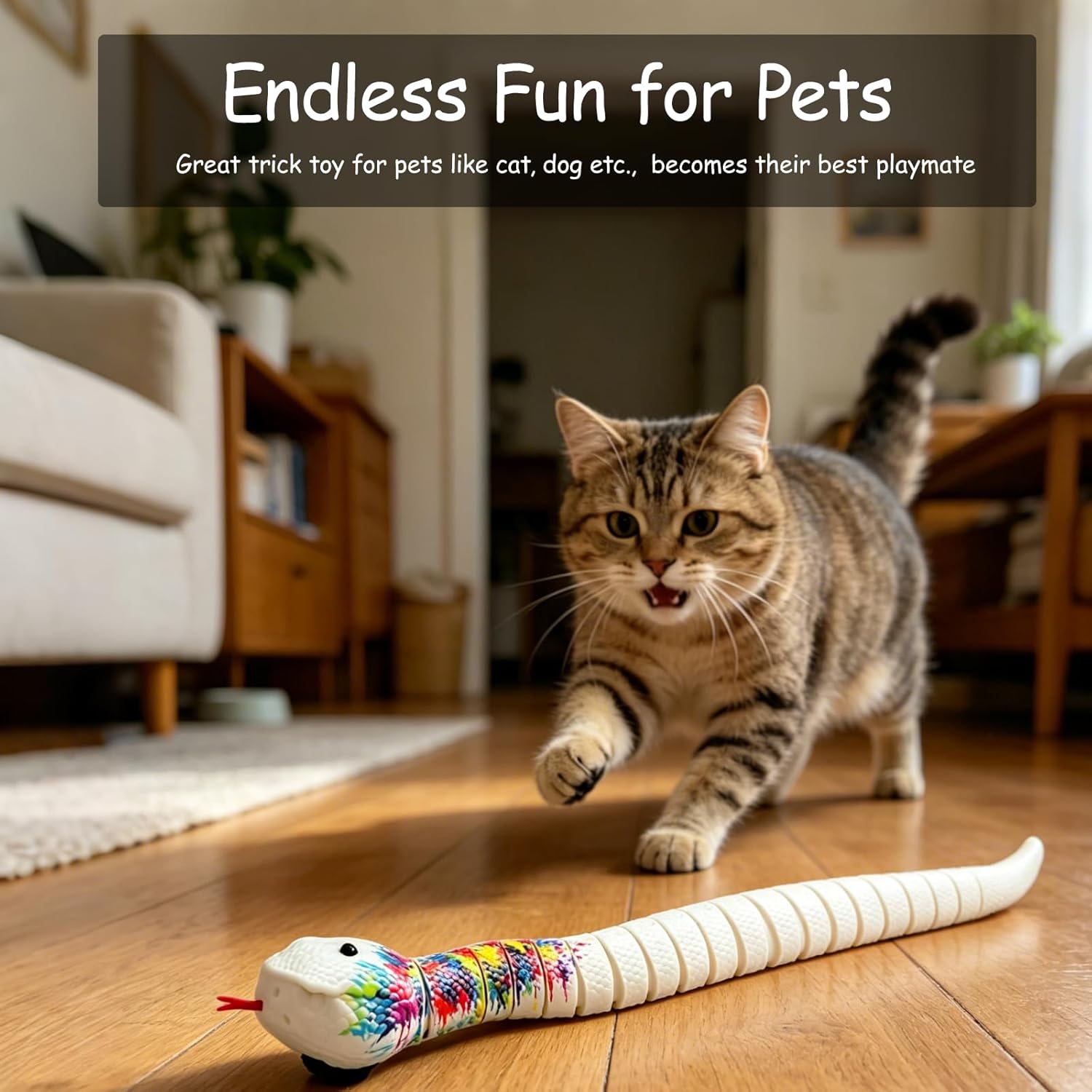 Remote Control Snake Toy, Unfinished Wiggly Snakes Jointed Flexible Snake RC Rattlesnake Fast Moving Snake Toy Remote Snake, DIY Snakes Animal Model for Arts and Crafts Birthday Gifts