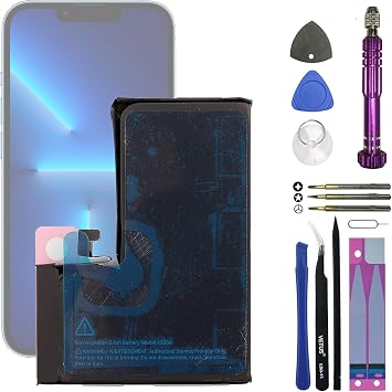 13Pro A2656 3.87V 3095mAh Battery, Compatible with iPhone 13 Pro A2638 A2483 A2636, with a Battery Installation Tool