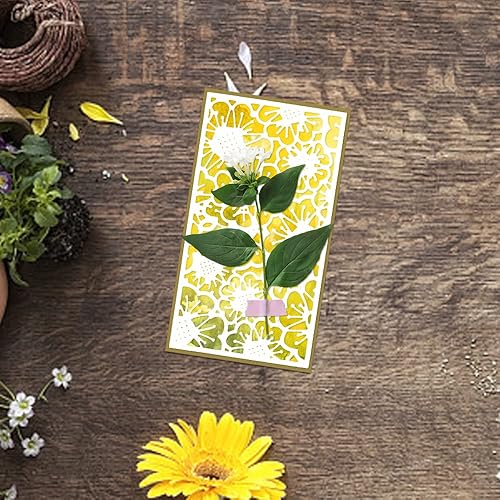 Miniatura 4 de Hying Troqueles de corte de marco de ventana de flores para hacer tarjetas, marco de tarjetas de margaritas florales, troqueladas, plantillas