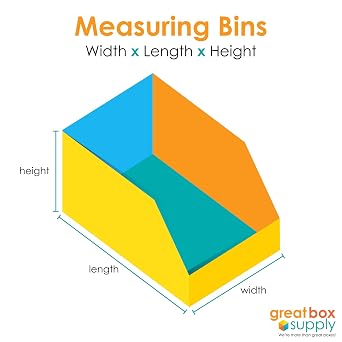 Open Top Bin Boxes, 8 x 18 x 4 1/2, White, 50/Bundle