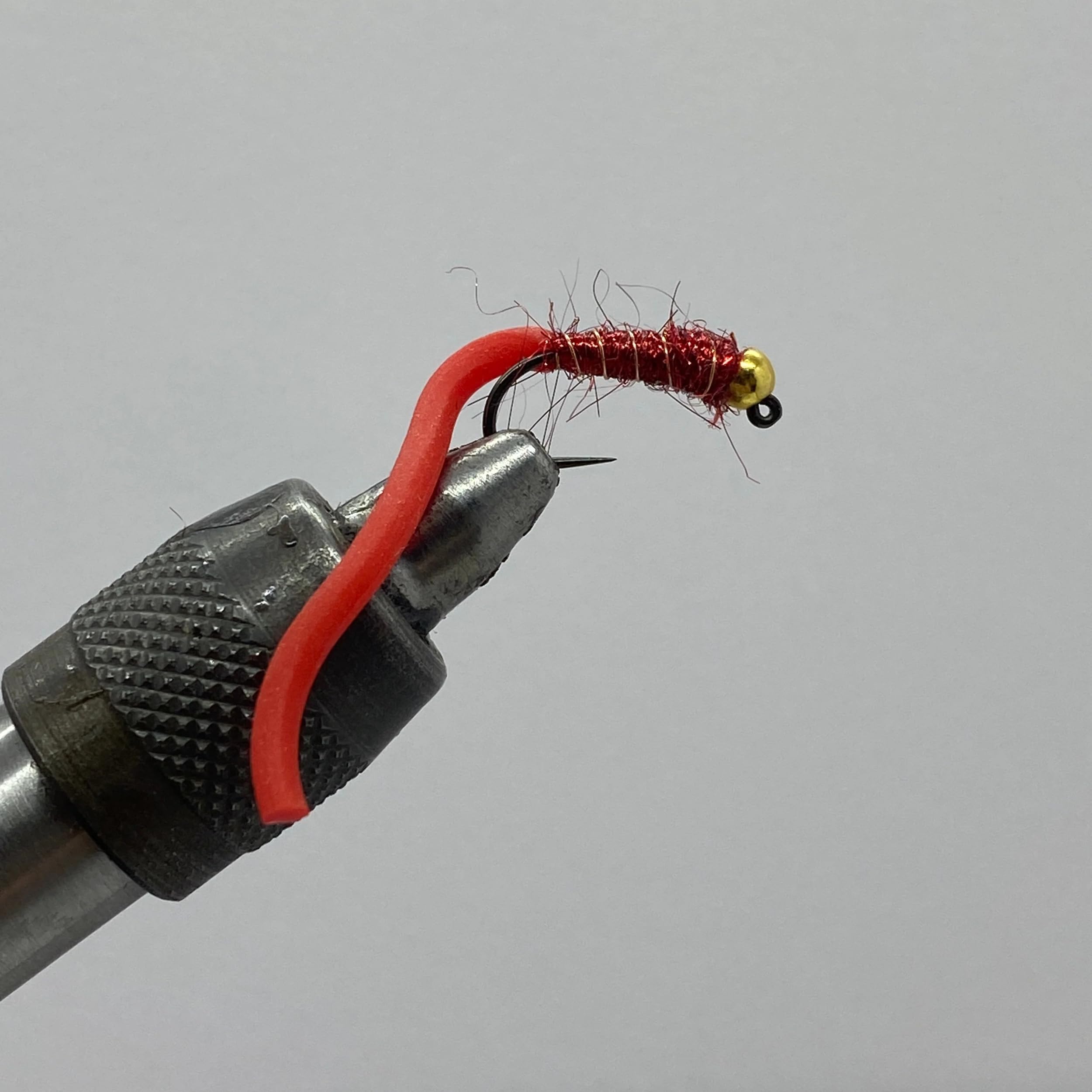 Tungsten Jig Squirmy Worm Red, 6 Pack Fishing Lures- Strike Fly Company