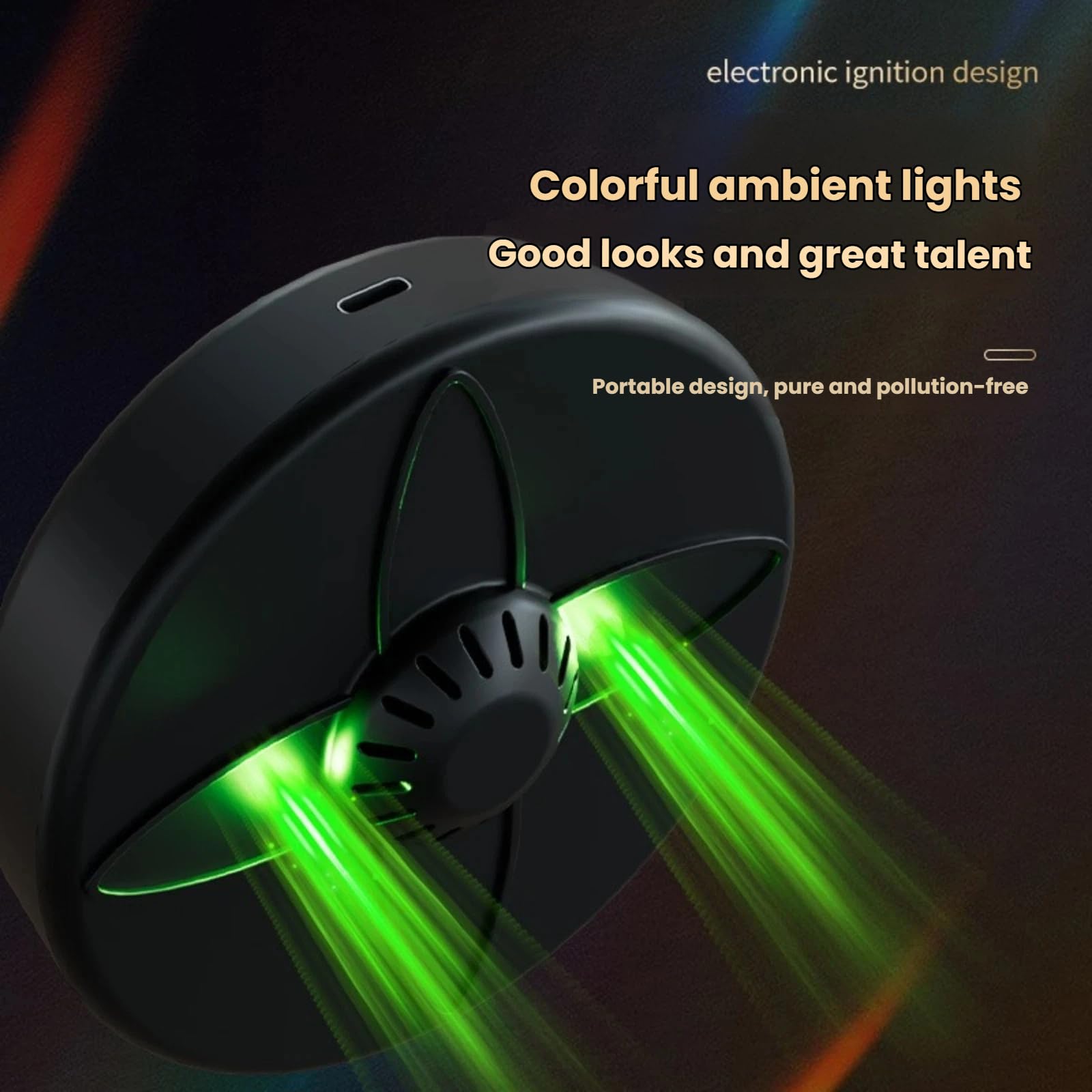 Affumicatore elettrico con accensione elettronica con un clic, portatile con luci ambientali colorate, per cibo e bevande