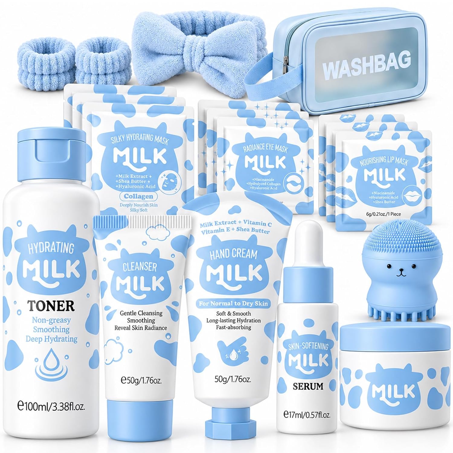 Milk Skincare Set for Teens Girls 10-12, Face Care Kit (19PCS)