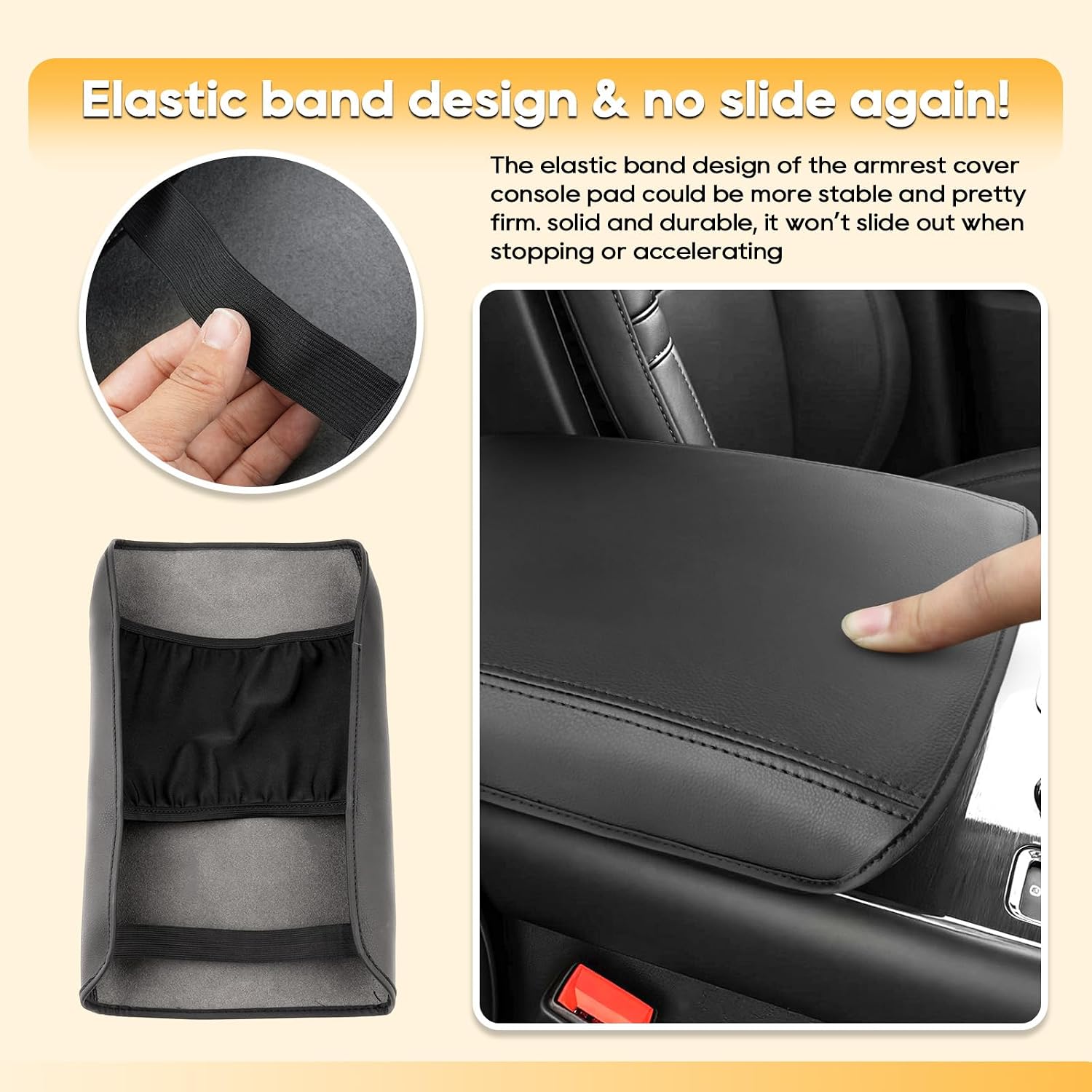 Armrest Cover for 2020-2026 Lincoln Aviator Accessories Center Console Cover 2020-2023 2024 2025 2026 Lincoln Aviator Arm Rest Protector Middle Lid Pad Protector PU Leather, Anti-Scratch,(Regular)