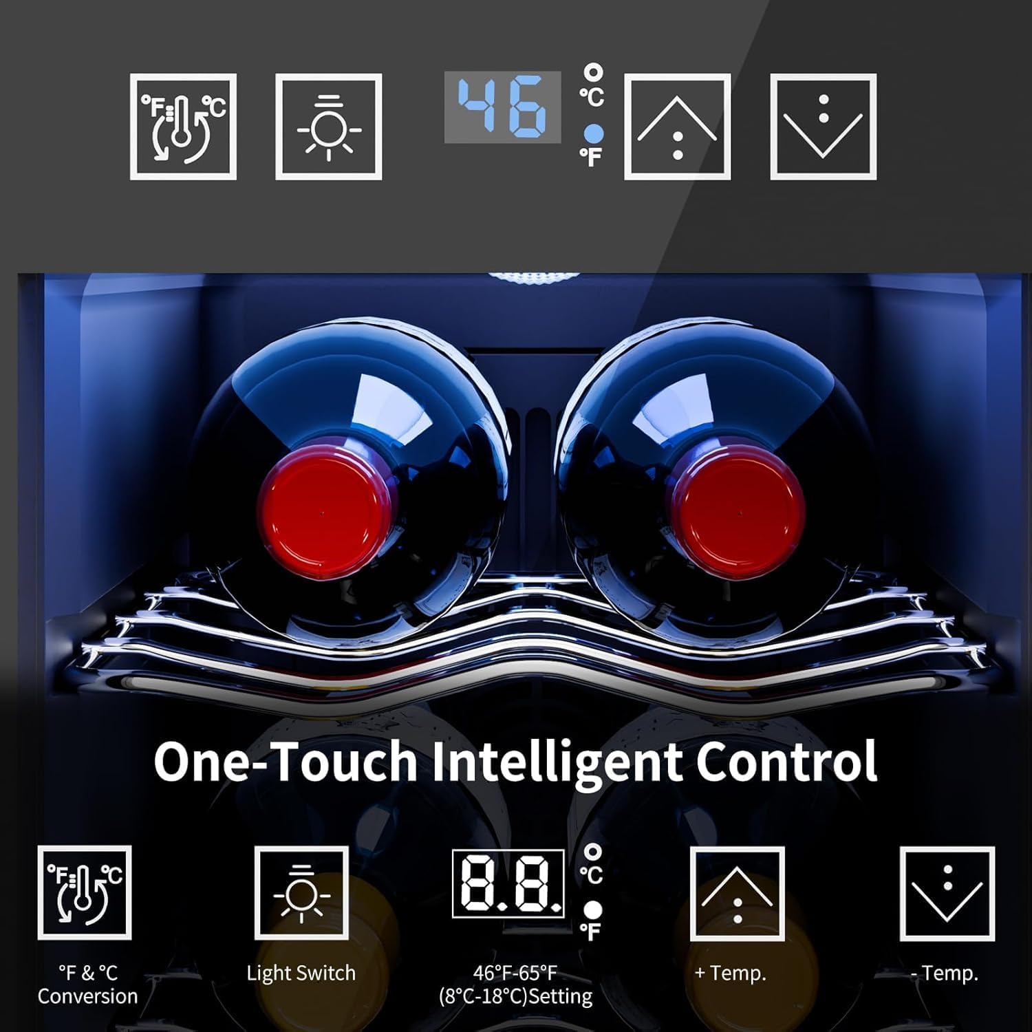 JINJUNYE wine cooler control panel