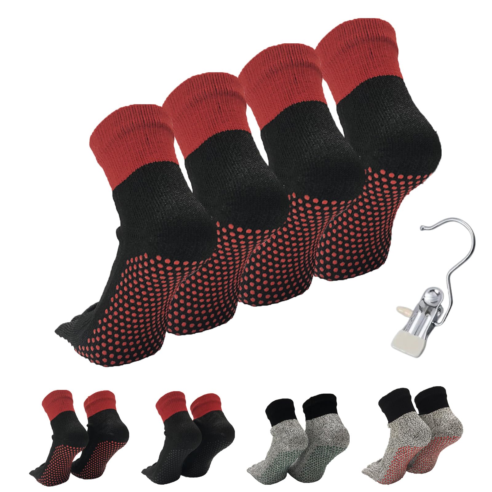 DDRIC Barefoot Socks, Barefoot Socks Men, Non Slip Breathable Toe Sock for Enjoy Outdoors