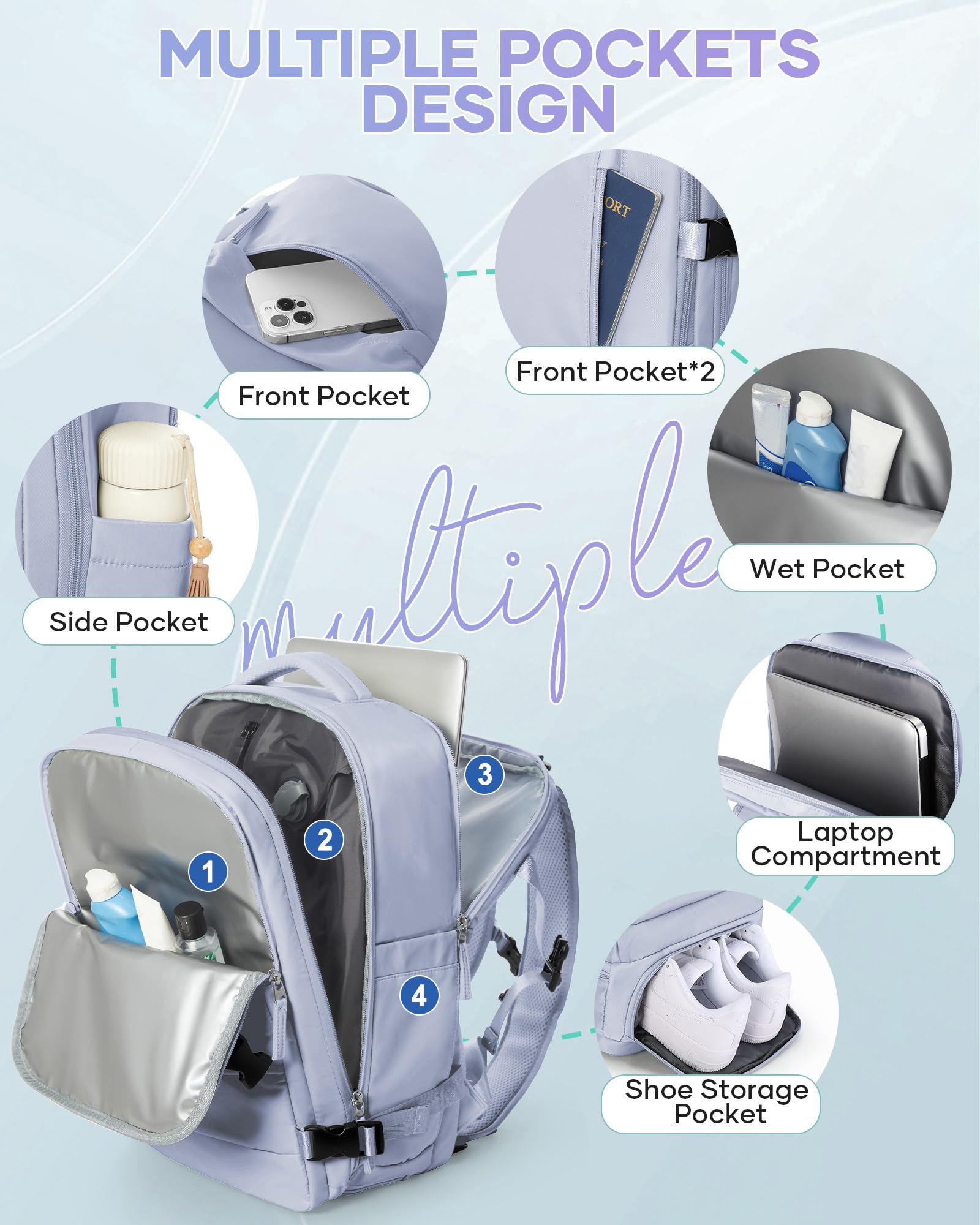 SZLX Sac à Dos Sous Vide Bagage à Main Pour Femmes, Sac à Dos Airbag Avec Système De Vide Pour Le Voyage, Ryanair Travel Ruscksack Taille Cabine Avec Pompe étanche Valise Sous Vide Pour Homme