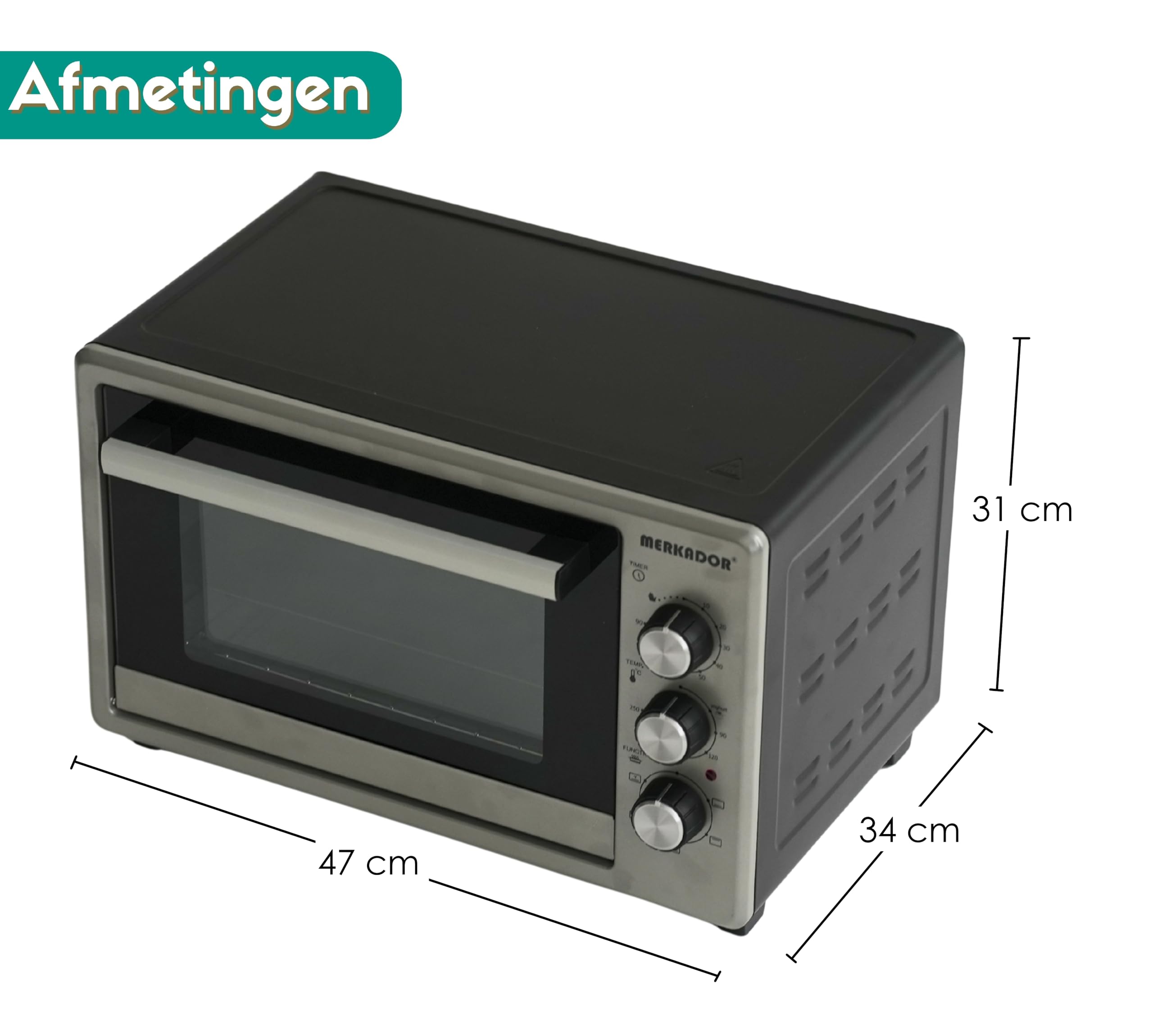 Mini Four Pose Libre - 30 Litres - 1500 Watts - Parois Latérales Émaillées Faciles à Nettoyer