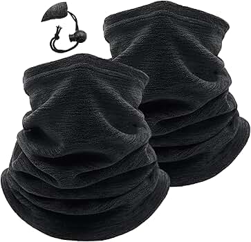 Beurlike 2 Pack Winter Neck Warmer Gaiter Women Men Fleece Warm