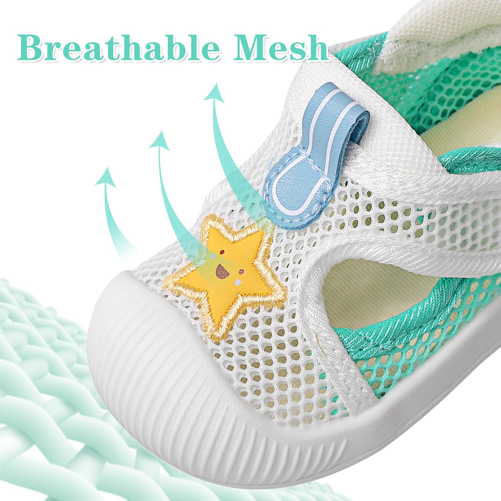 MASOCIO Baby Boys Girls Summer Shoes Infant Toddler Sandals Soft Sole Anti-Slip Shoes - 4