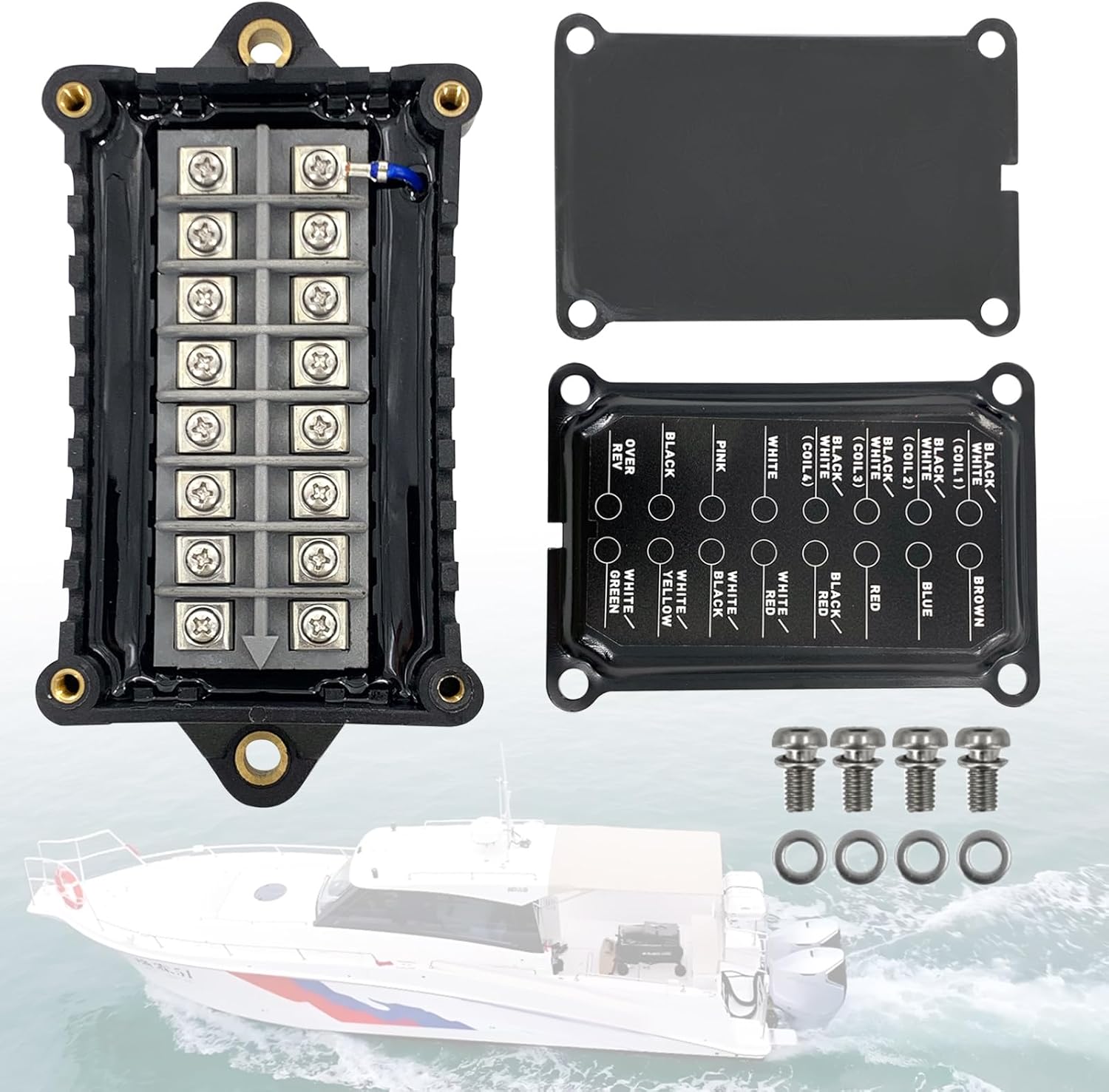 6E5-85540-12 Ignition Power Pack CDI Unit Module System Compatible with Ya/maha 2 Stroke 130HP 1988 1989,115HP 1984-1996 Replace# 6E5-85540-12-00, 6E5-85540-10-00, 6E5-85540-11-00, 6E5-85540, TIA04-08