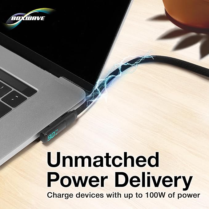 Cable USB-C de 4 pies con ángulo recto y carga 100W miniatura 5