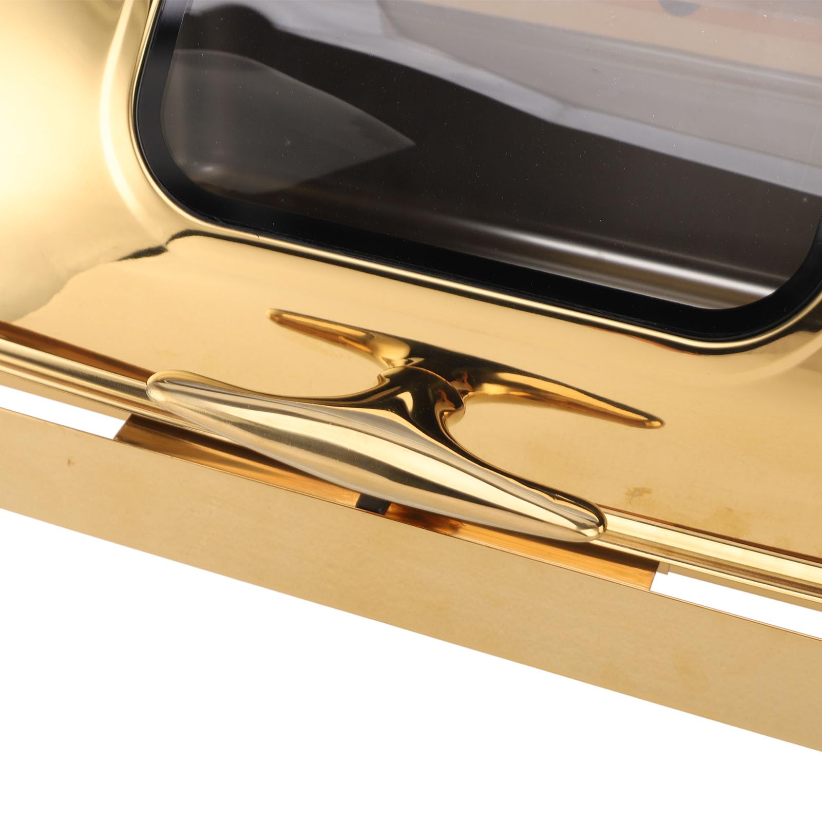 Chafing Dish - para buffet de acero inoxidable, 9 L, buffet, hostelería, calentador de alimentos, tapa de cristal transparente, calentador de alcohol, rectangular (3 compartimentos #16)