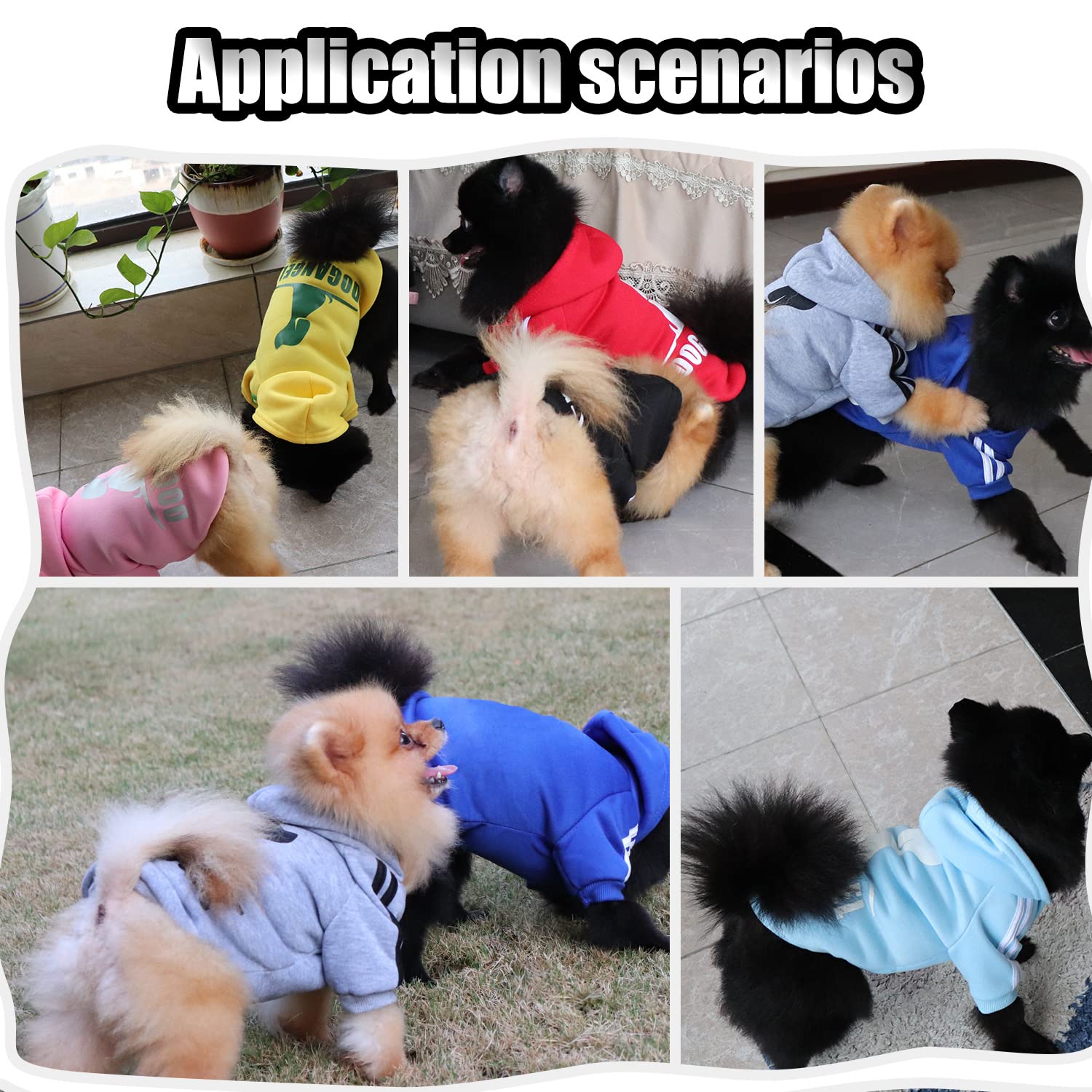 QiCheng&LYS Felpe Cani, Felpa cani Piccola Taglia, Maglioncino per Cani, Cappotto Caldo Dell'animale Domestico (Blu, XS)