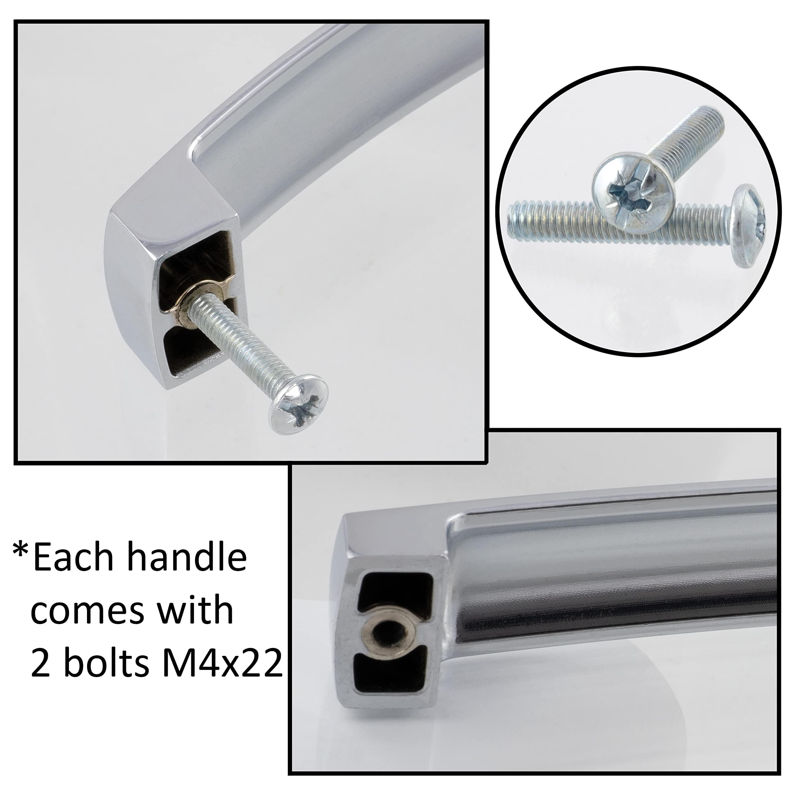 C41421 - Lot De 2 Poignées De Meuble Entraxe 32 Mm - Pour Porte Armoire