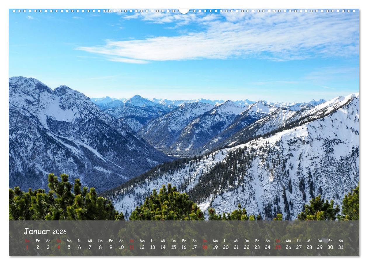 Ammergauer Alpen (hochwertiger Premium Wandkalender 2026 DIN A2 quer), Kunstdruck in Hochglanz: Einblick in den Naturpark Ammergauer Alpen Wandkalender (CALVENDO Orte)