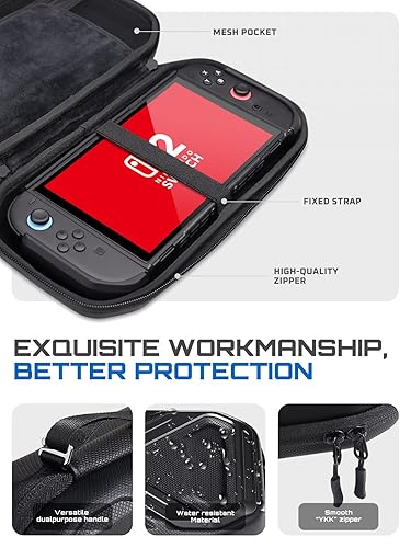 Miniatura 4 de SUPCASE for Nintendo Switch 2 Carrying Case 2025, 12 Game Card Storage Military-Grade Protection Spacious Portable Hard Shell Travel Bag for