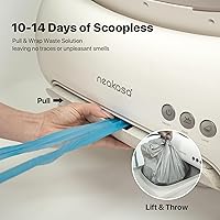 Vista 4 de Neakasa M1 Plus Lite - Caja de arena para gatos autolimpiante con parte superior abierta, caja de arena automática para gatos con control