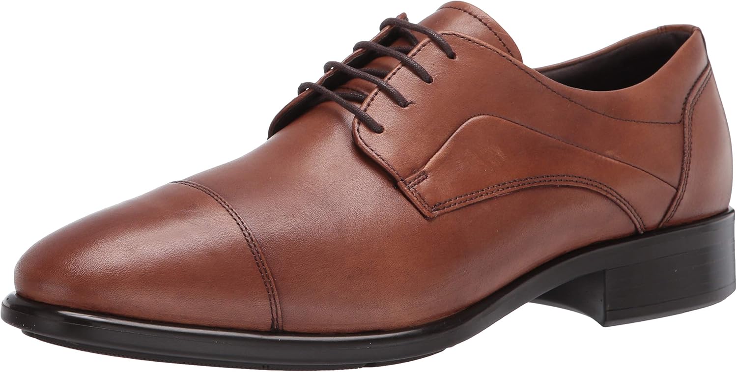 ECCO Men's Citytray Oxford, Amber, 7-7. 5