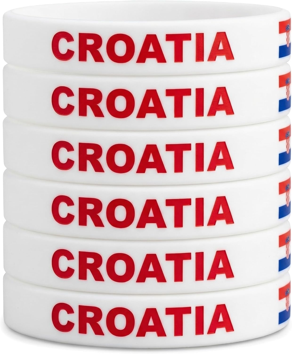 6-Pack Football Nations Flag Silicone Wristbands Set - Premium Rubber Bracelets for International Soccer Matches, Sports Fans Gear, Patriotic Spirit Accessories for Game Day & Parades - Soft & Durable image 3