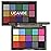 UCANBE Halloween Makeup Palette, 15 Colors Matte Black White Red Blue Green Purple Pink Eye Shadow, High Pigmented Blendable Bright & Dark Shade Pallet for Cosplay SFX Costume Stage Parties