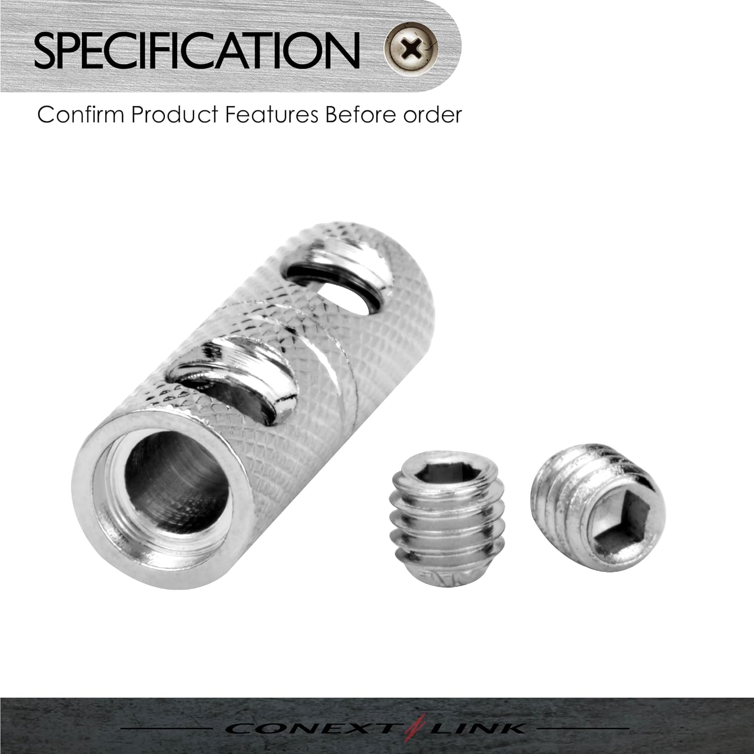 WCT8N-2 Wire Coupler Terminal Butt Connector With Set Screws 2 Pack (8 Gauge)