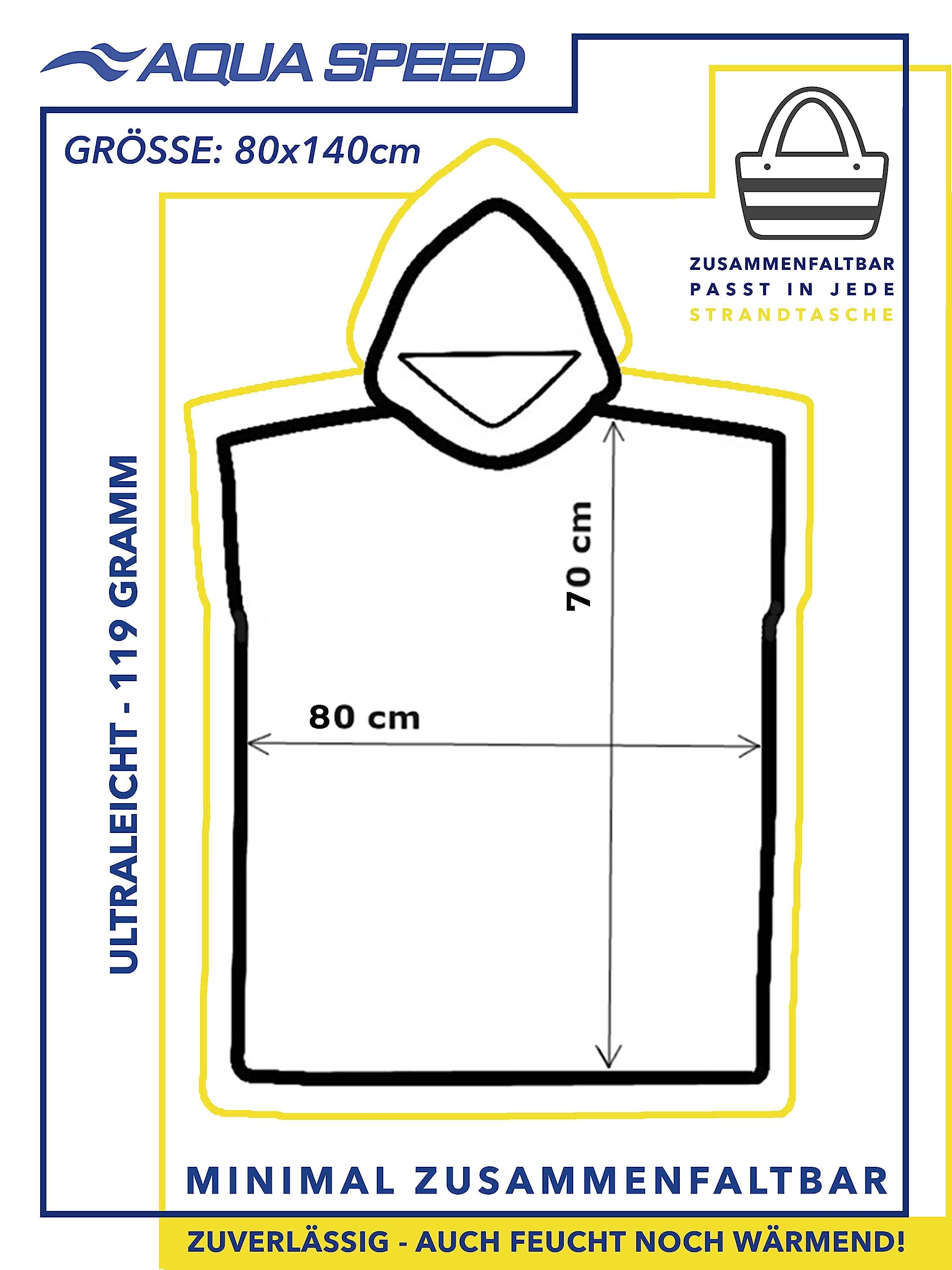 Aqua Speed Bademantel für Kinder | Badeponcho | Poncho Handtuch | Badetuch mit Kapuze | Handtuchponcho