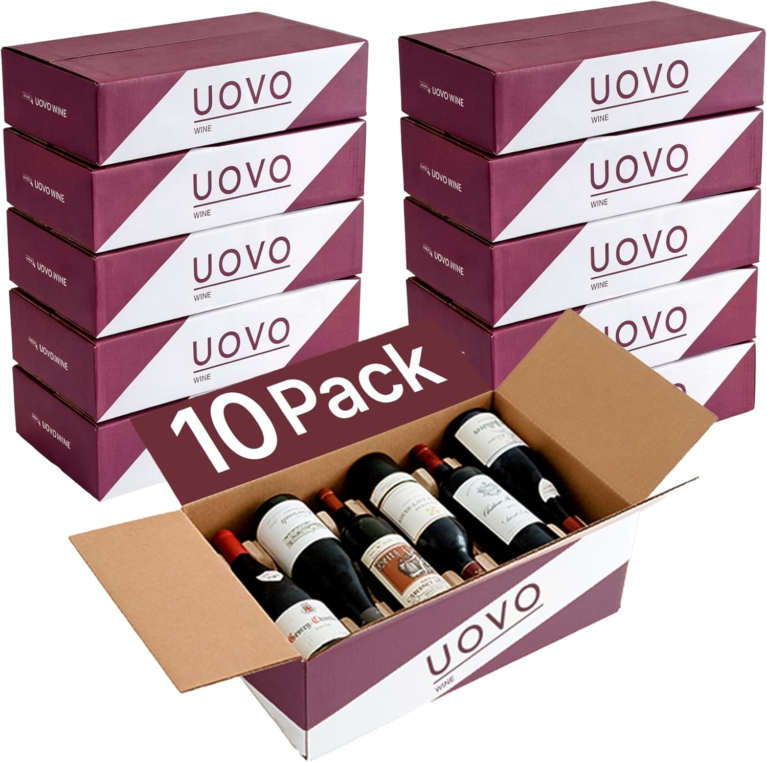 6-Bottle Layflat Wine Storage Box Wine Storage | Stores 6 Bottles | Bundle Options Available | Pre-Cut Inserts Included (10)