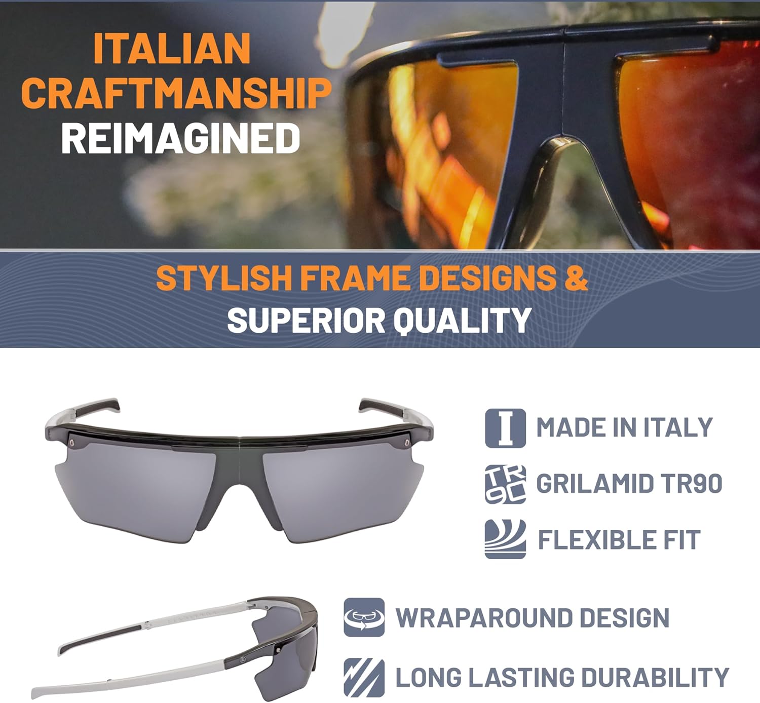 POPTICALS PopEdge Foldable Polarized Sunglasses for Men & Women – Sports Eyewear