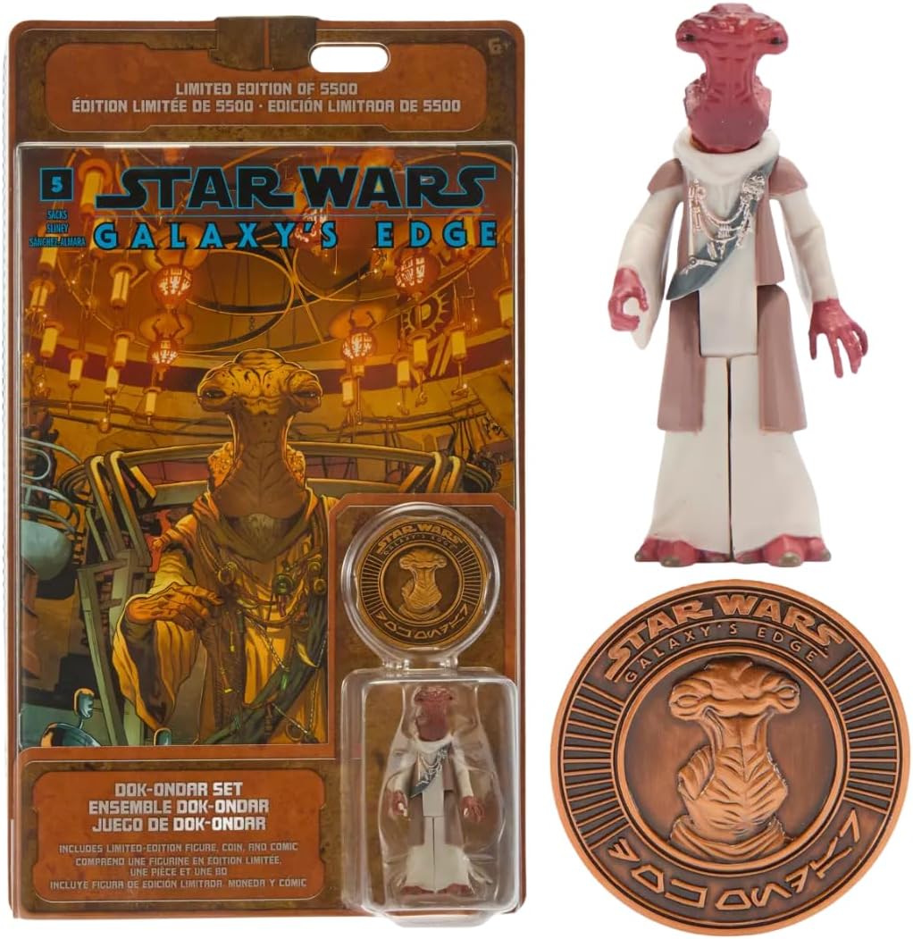 Dok-Ondar Figure Comic - and Coin Set Limited Edition Galactic Wookiee Collectible + 13 Age – Theme Park Gift
