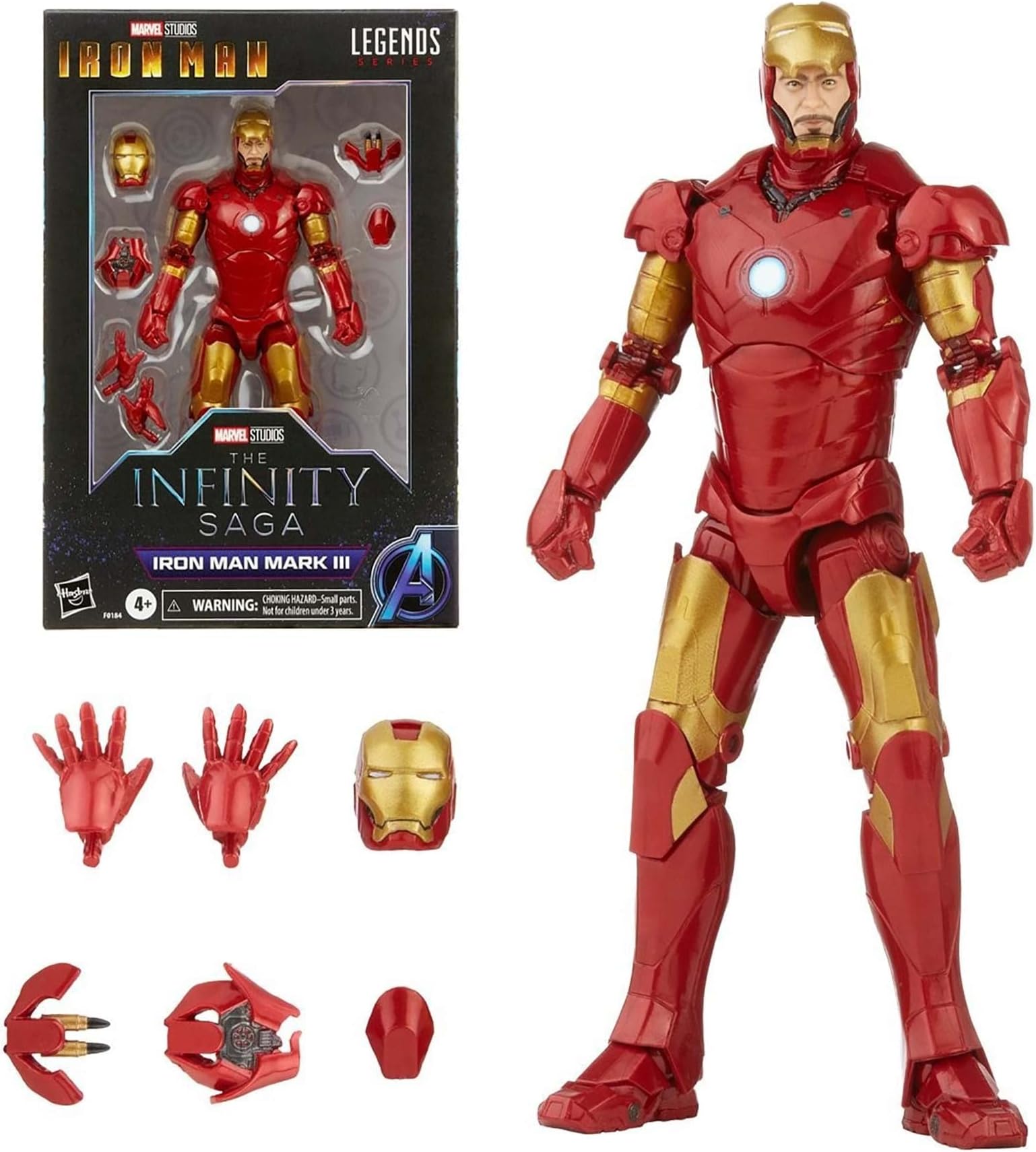 Hasbro Marvel Legends Series 15-cm-scale Action Figure Toy Iron Man Mark 3, Includes Premium Design and 5 Accessories