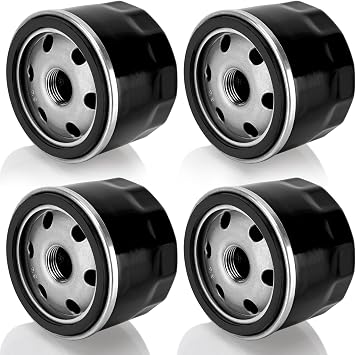 AM125424 Oil Filter Compatible with John Deere D100 D105 D110 D120 D125 D130 D140 D150 D155 D160 D170 Lawn Mower Oil Filter, Replace# GY20577, 696854, 49065-0721, 49065-7007 Oil Filter 4 Pack
