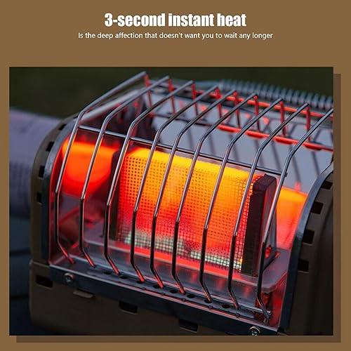 Miniatura 8 de Camping Heater Stove,Portable Stainless Steel Camping Gas Heater, Adjustable Temperature for Heating and Cooking,Includes Carry Bag Stove with