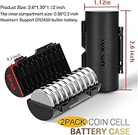 Vista 4 de KIWIFOTOS (Paquete de 2) Estuche Organizador de Pilas de Botón CR2032 Sostiene 20 piezas CR2032 CR2025 CR2016 CR2320 CR2325 CR2330 CR2335 CR2354