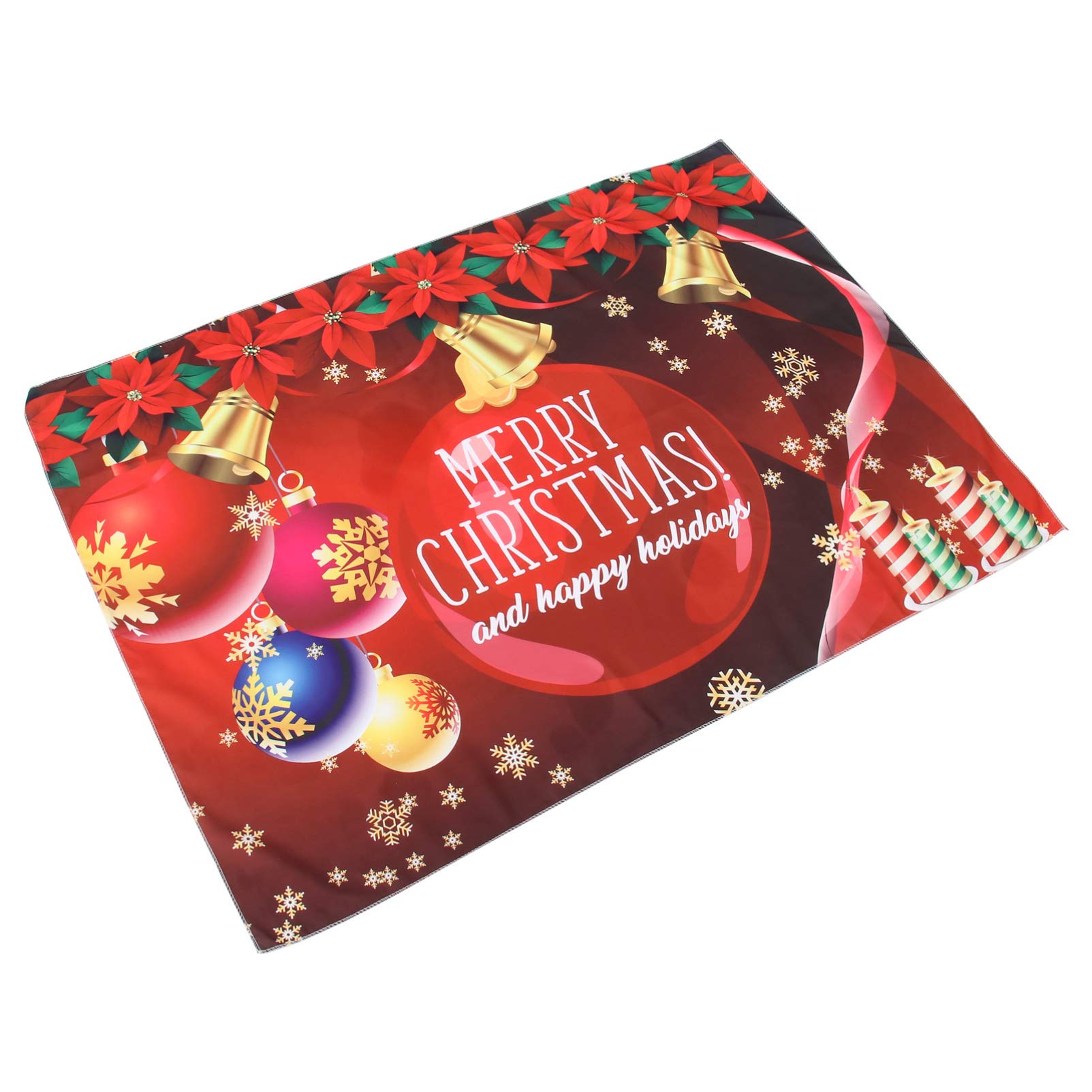 Amosfun Blush Rug Merry Christmas Photography Backdrop Background for Winter Holiday Party Xmas Holiday Home Party Decoration Photo Booth Studio Prop Red Nativity Decor