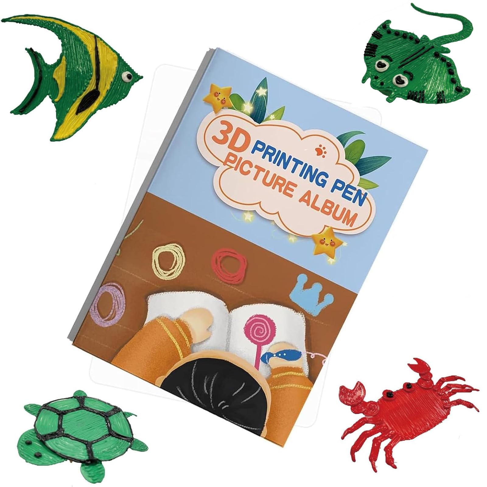 Pochoirs en papier pour stylo d'impression 3D réutilisables avec guide plastique