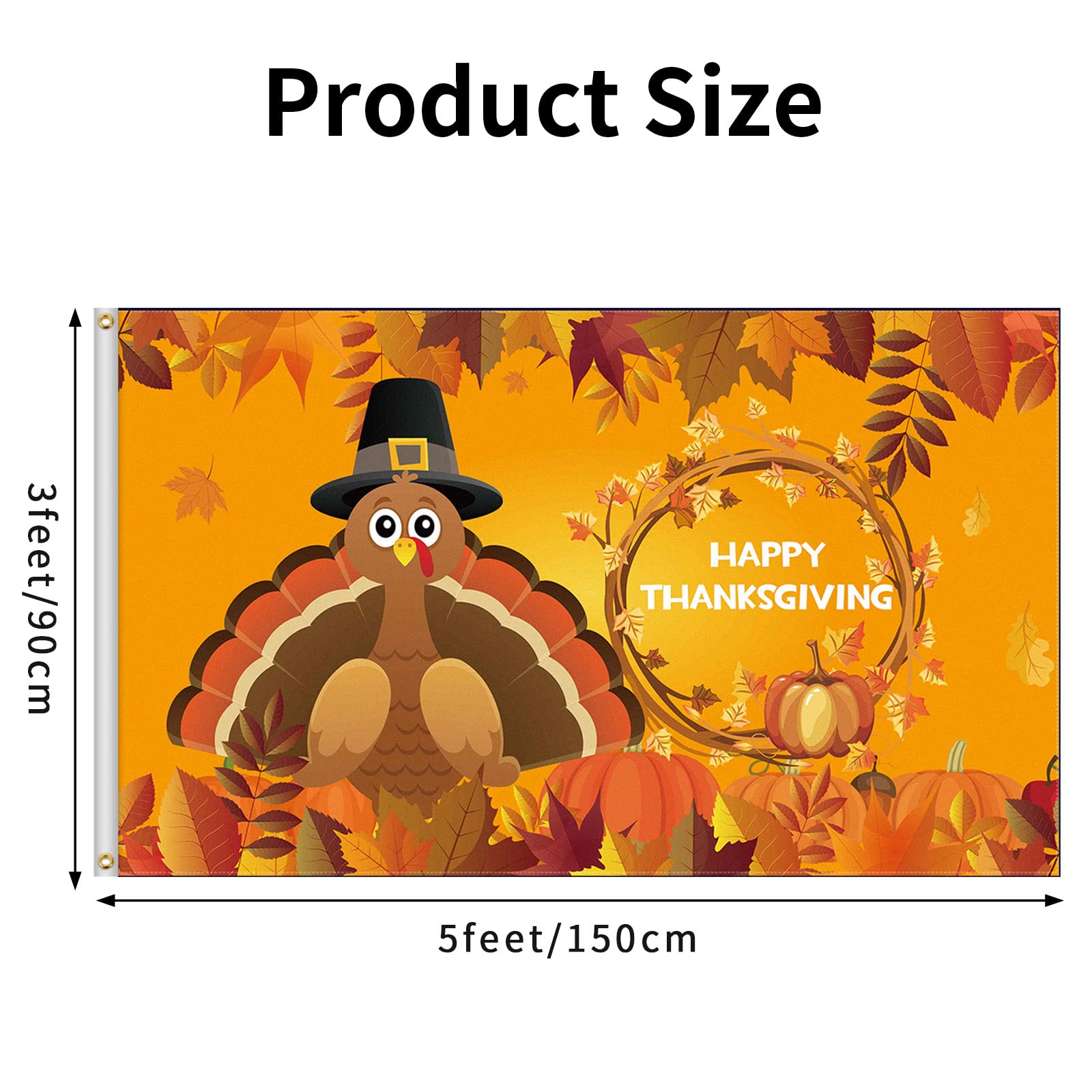 4 Festival-Flaggen 90x150 Cm – Halloween, Weihnachten, Thanksgiving, Für Party-Deko Indoor/outdoor