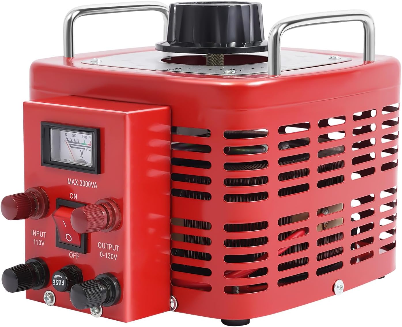 Voltage Transformer Variac Variable Variac Transformer 3KVA 0~130 Volt Output Variable AC Voltage Regulator for Industries Equipment Appliances