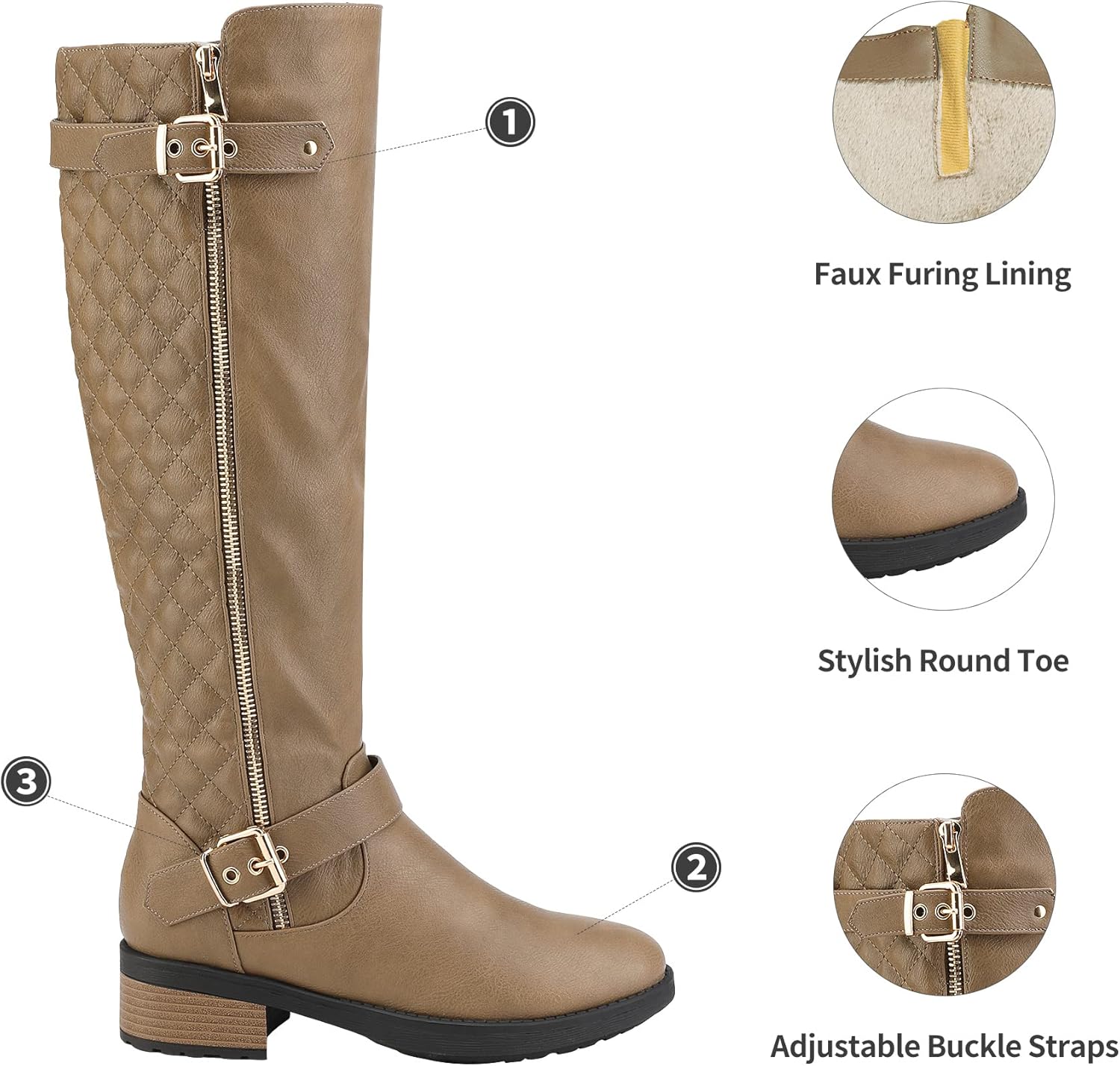  | DREAM PAIRS Women's Knee High Riding Boots | Knee-High