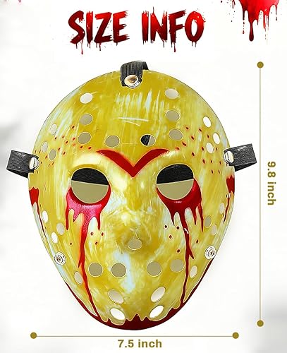 Miniatura 4 de Máscara sangrienta de Halloween, máscara de hockey de terror, disfraz de Halloween, fiesta de máscaras, cosplay, máscaras divertidas de miedo,